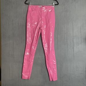 House of CB Glossy Hot Pink Skinny Pants